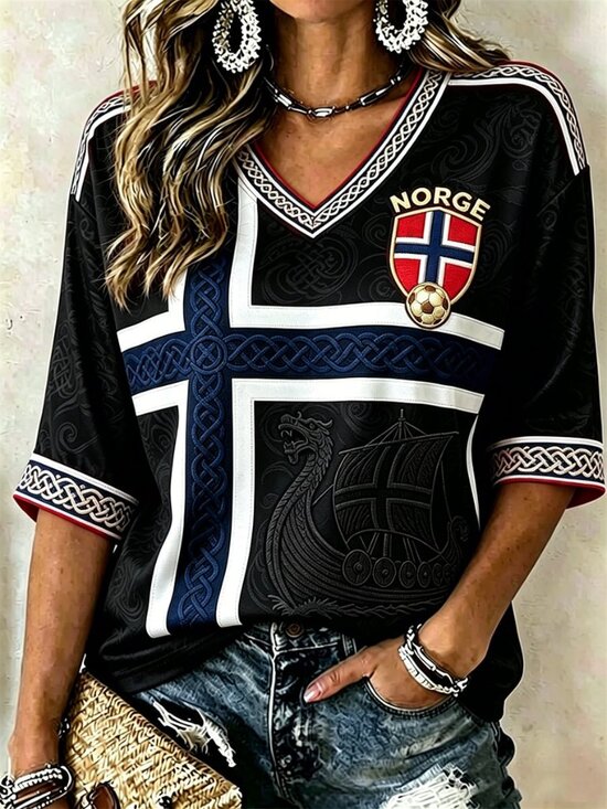 GoodTee Tops - Norwegian Sports T-Shirt